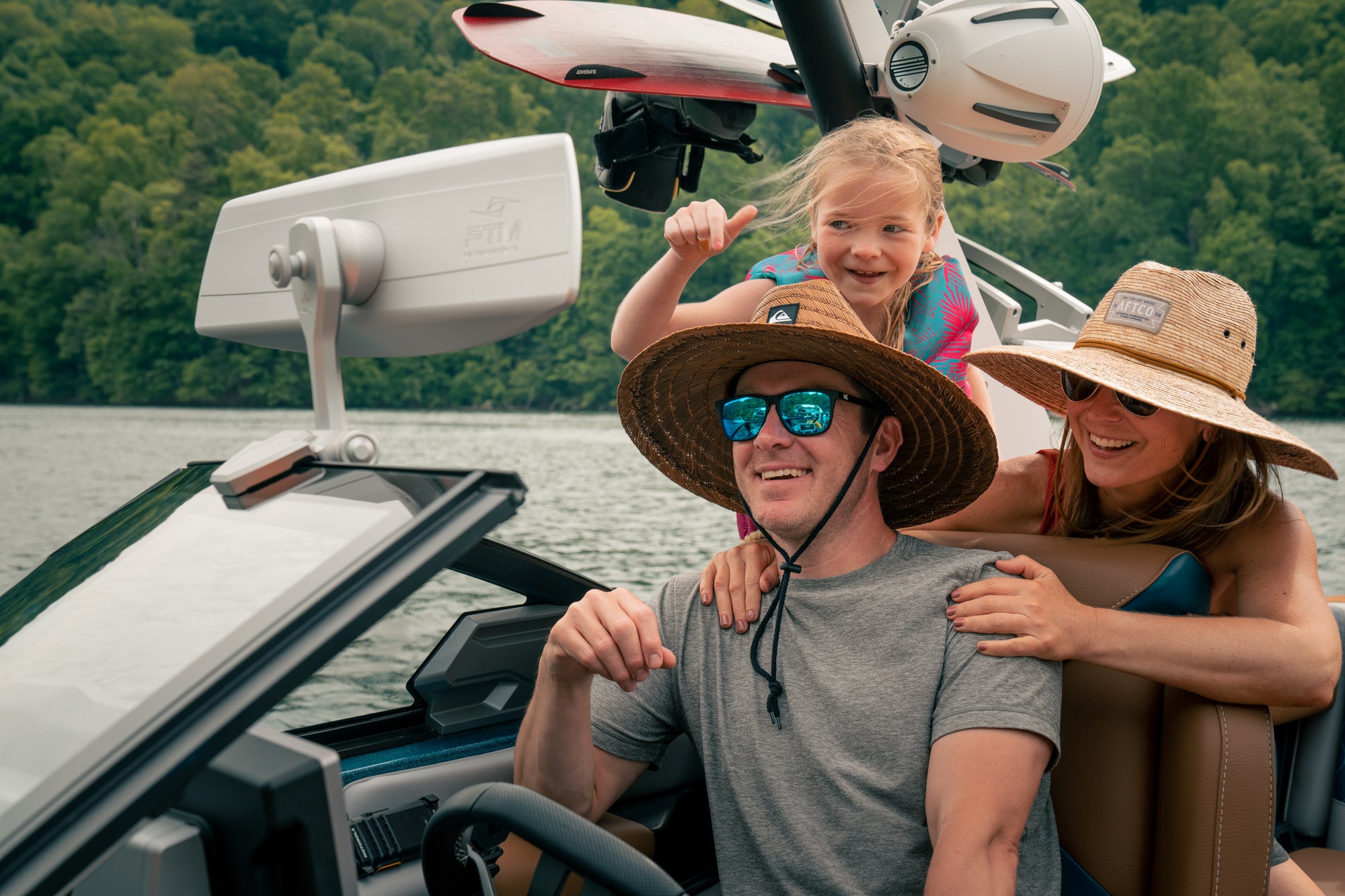 Ski and wakeboard boat mirror